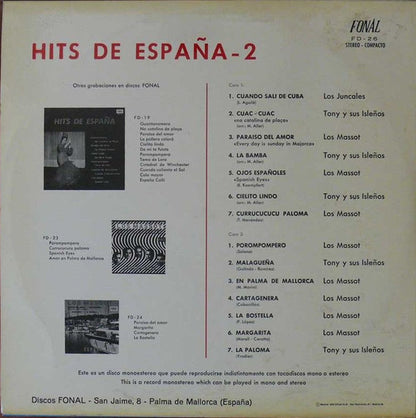 Various : Hits De España 2 (LP, Album)