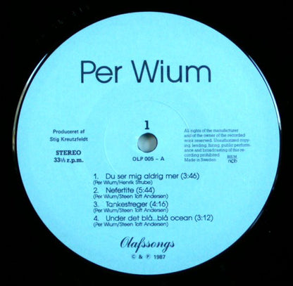 Per Wium : Ind I Det Blå (LP, Album)