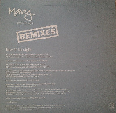 Mary J. Blige : Love @ 1st Sight (Remixes) (12", Promo)