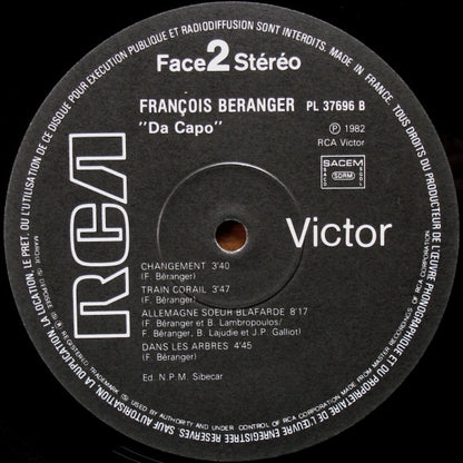 François Béranger : Da Capo (LP, Album)