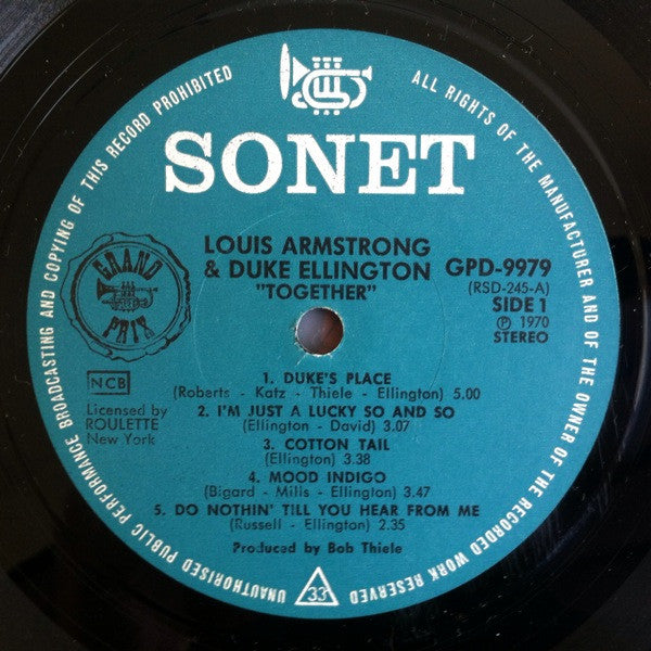 Louis Armstrong & Duke Ellington : Together (2xLP, Comp)