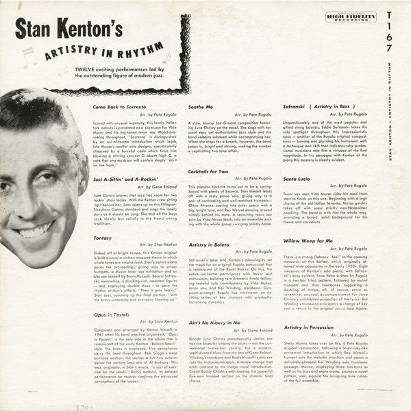 Stan Kenton And His Orchestra : Artistry In Rhythm (LP, Album, RE)