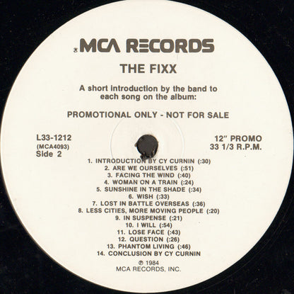 The Fixx : Phantoms With Commentary From Band (12", Promo, Smplr)