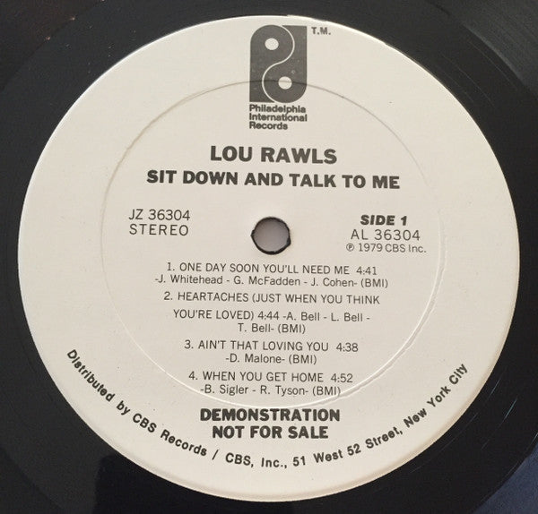 Lou Rawls : Sit Down And Talk To Me (LP, Album, Promo)