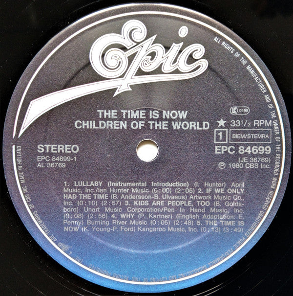 Children Of The World (2) : The Time Is Now (LP, Album)