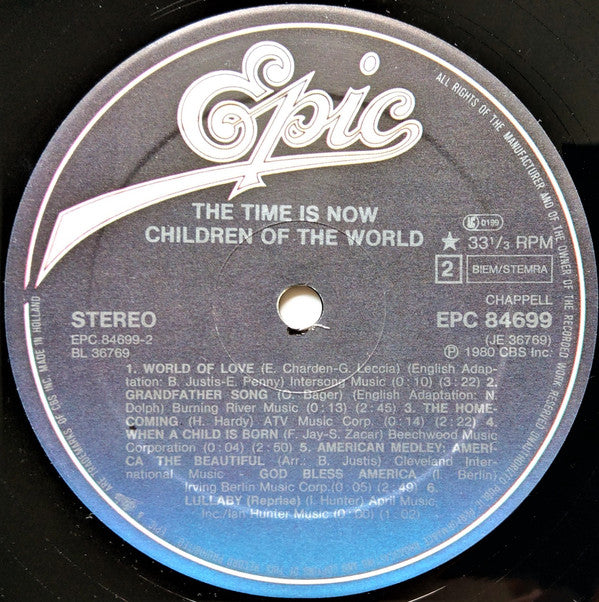 Children Of The World (2) : The Time Is Now (LP, Album)