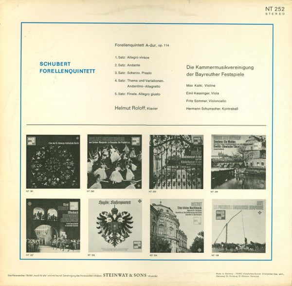 Franz Schubert / Helmut Roloff, Die Kammermusikvereinigung Der Bayreuther Festspiele : Forellenquintett (LP)