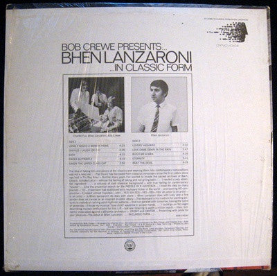 Bhen Lanzaroni With The Bob Crewe Generation : In Classic Form (LP, Album)