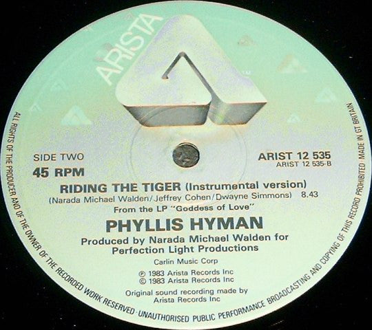 Phyllis Hyman : Riding The Tiger (12", Single)