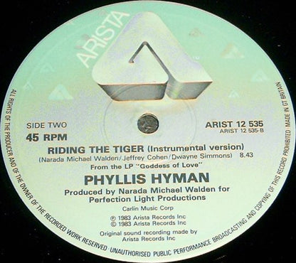 Phyllis Hyman : Riding The Tiger (12", Single)