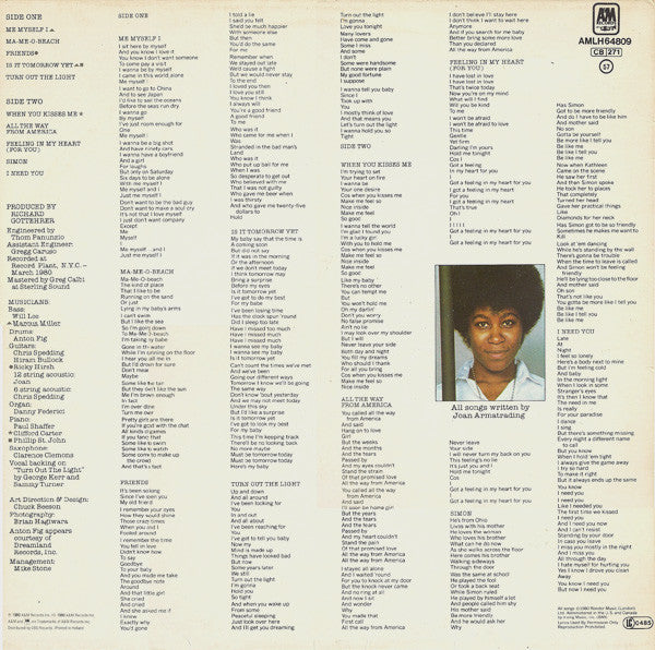 Joan Armatrading : Me Myself I (LP, Album)