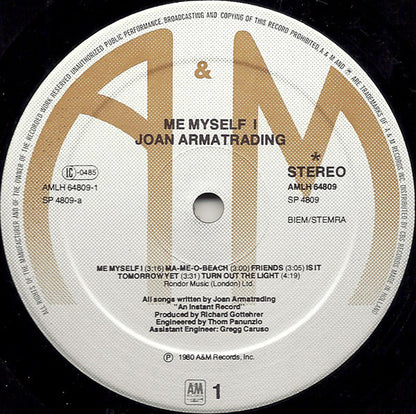 Joan Armatrading : Me Myself I (LP, Album)