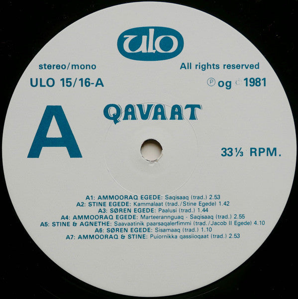 Various : Qavaat (2xLP)