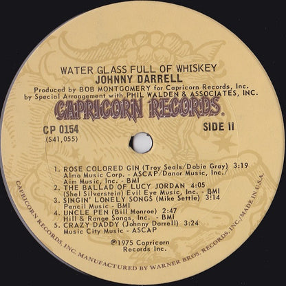 Johnny Darrell : Water Glass Full Of Whiskey (LP, Album)