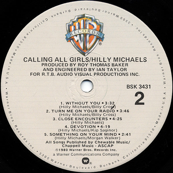 Hilly Michaels : Calling All Girls (LP, Album)