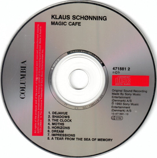 Klaus Schønning : Magic Cafe (CD, Album)