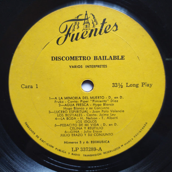 Various : Discometro Bailable Vol 1 (LP, Comp, Mono)