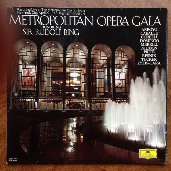 Various : Highlights From Metropolitan Opera Gala Honouring Sir Rudolph Bing (LP, Gat)