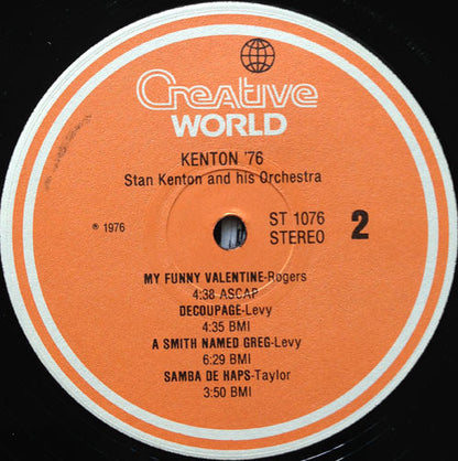 Stan Kenton And His Orchestra : Kenton '76 (LP, Album, Ora)