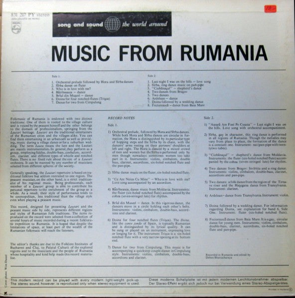 Various : Music From Rumania (LP)