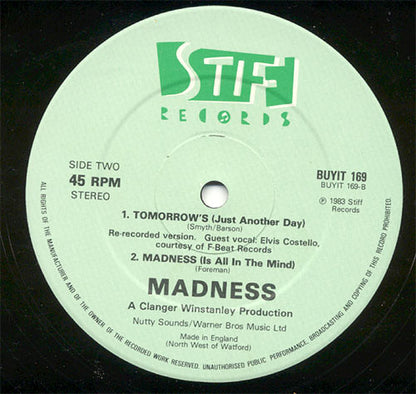 Madness : Tomorrow's (Just Another Day) (Warped 12" Version) (12", Ltd)