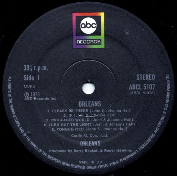 Orleans : Orleans (LP, Album, Bla)