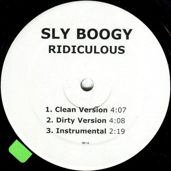 Sly Boogy : Ridiculous / California (Remix) (12", Single, Promo)