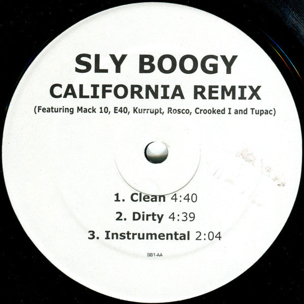 Sly Boogy : Ridiculous / California (Remix) (12", Single, Promo)