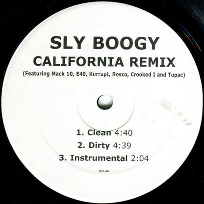 Sly Boogy : Ridiculous / California (Remix) (12", Single, Promo)