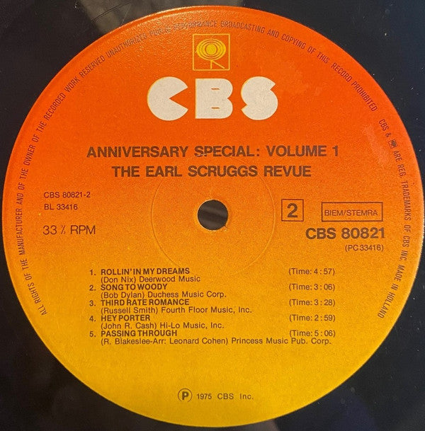 Earl Scruggs Revue : Anniversary Special Volume One (LP, Album)