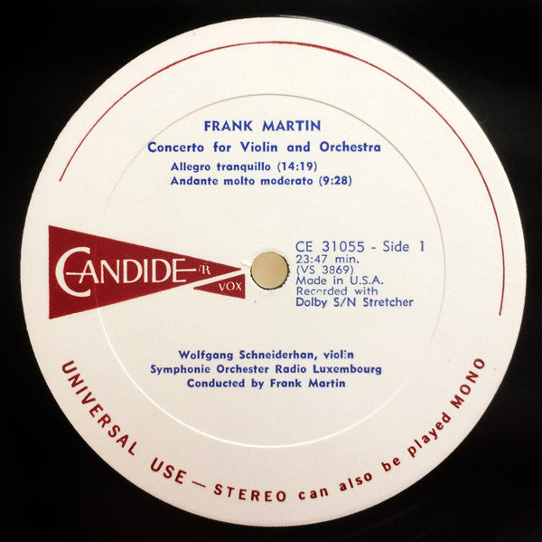 Frank Martin (3) : Piano Concerto No 2 / Violin Concerto (LP, Can)