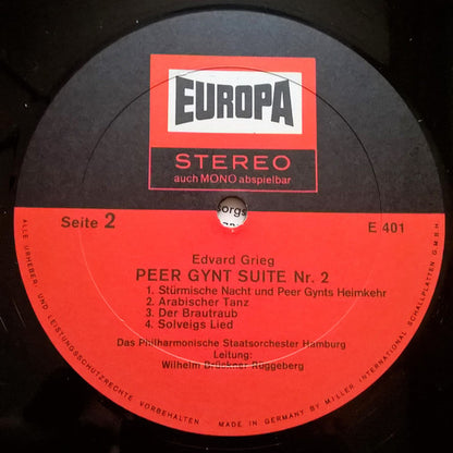 Edvard Grieg, Philharmonisches Staatsorchester Hamburg, Wilhelm Brückner-Rüggeberg : Peer Gynt Suiten (LP)