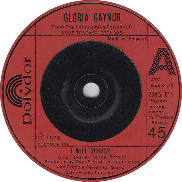 Gloria Gaynor : I Will Survive (7", Single, Red)