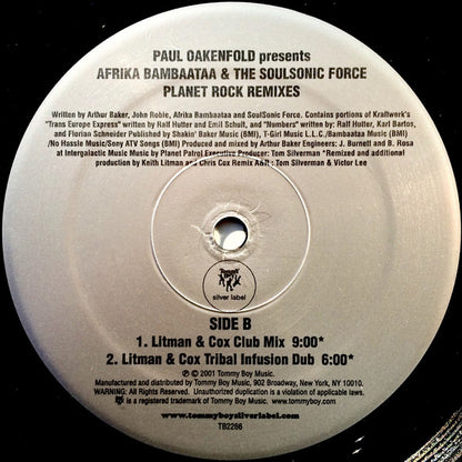 Paul Oakenfold Presents Afrika Bambaataa & Soulsonic Force : Planet Rock Remixes (12")