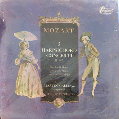 Wolfgang Amadeus Mozart, Martin Galling, Stuttgarter Solisten : 3 Harpsichord Concerti K. 107 (LP)