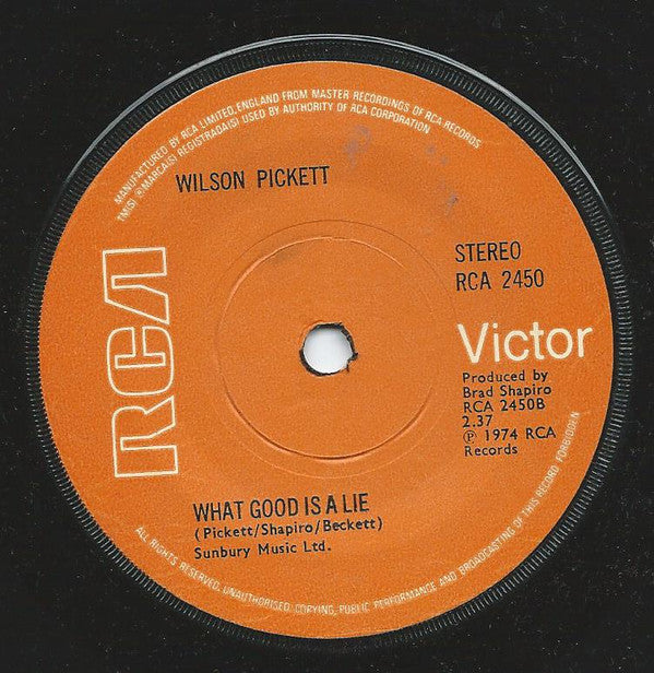 Wilson Pickett : Take Your Pleasure Where You Find It (7", Single)