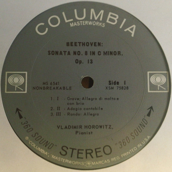 Vladimir Horowitz / Ludwig van Beethoven / Claude Debussy / Frédéric Chopin : In His First Recordings Of: Beethoven: "Pathétique" Sonata / Debussy: Three Preludes / Chopin: Two Etudes / Chopin: Scherzo No. 1 In B Minor (LP, Album, Pit)