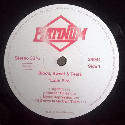 Blood, Sweat And Tears : Latin Fire (LP)