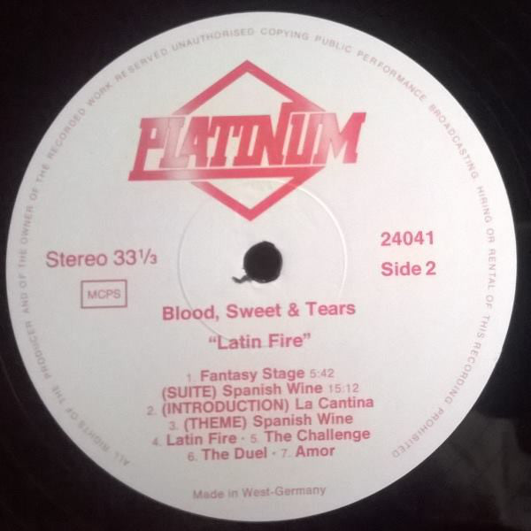 Blood, Sweat And Tears : Latin Fire (LP)