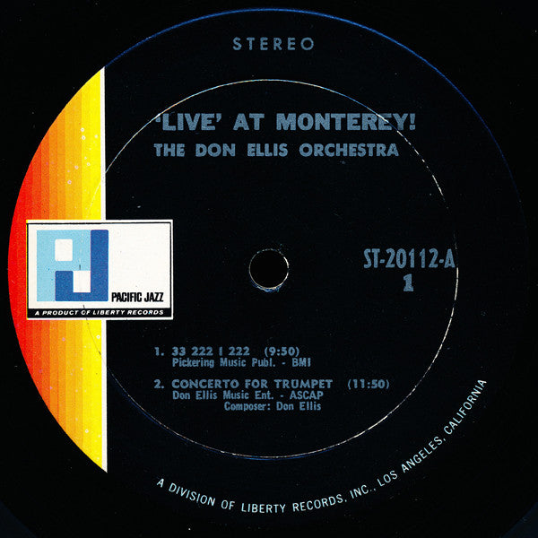 The Don Ellis Orchestra : 'Live' At Monterey ! (LP, Album)