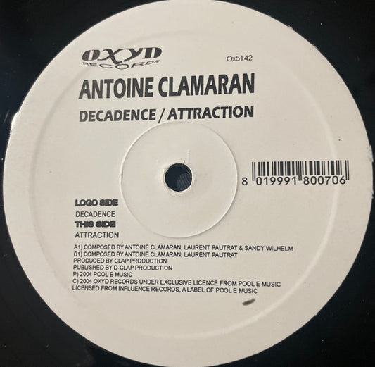 Antoine Clamaran : Decadance / Attraction (12")