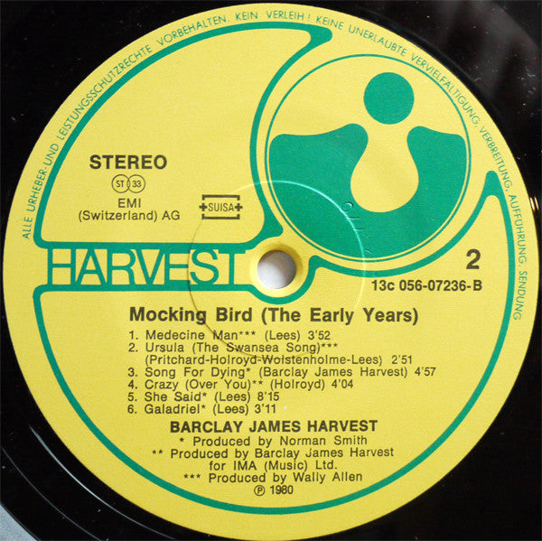 Barclay James Harvest : Mocking Bird - The Early Years (LP, Comp)