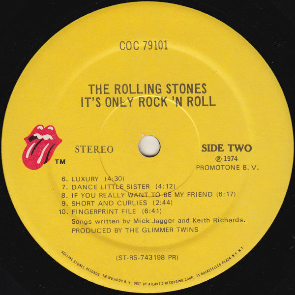 The Rolling Stones : It's Only Rock 'N Roll (LP, Album, PR )