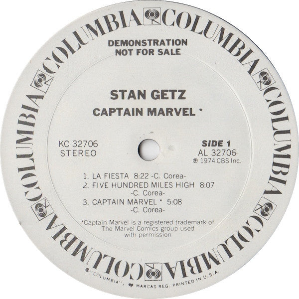 Stan Getz : Captain Marvel (LP, Album, Promo)