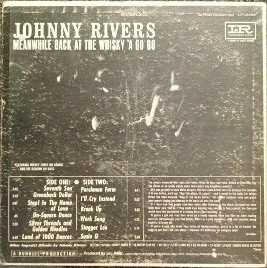 Johnny Rivers : Meanwhile Back At The Whisky À Go Go (LP, Album, Ter)