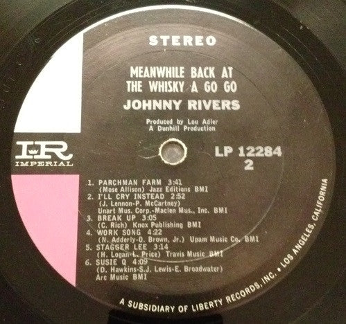 Johnny Rivers : Meanwhile Back At The Whisky À Go Go (LP, Album, Ter)