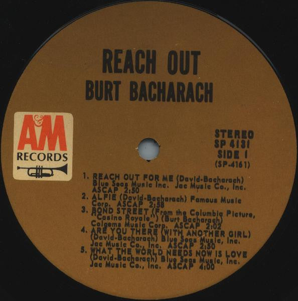 Burt Bacharach : Reach Out (LP, Album)