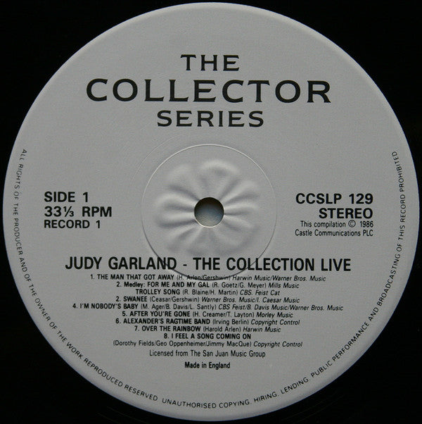 Judy Garland : The Collection Live! (2xLP, Album, Comp, Gat)