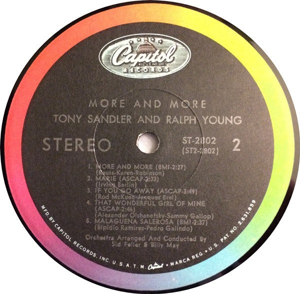 Sandler & Young : More & More Of Tony Sandler & Ralph Young (LP, Album)