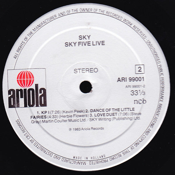 Sky (4) : Sky Five Live (2xLP, Album, Gat)